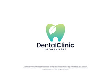 Abstract Dental clinic logo design template.