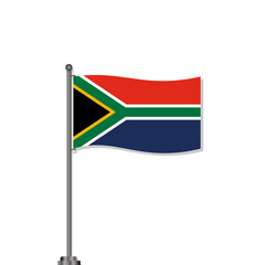 Illustration of South Africa flag Template