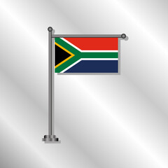 Illustration of South Africa flag Template