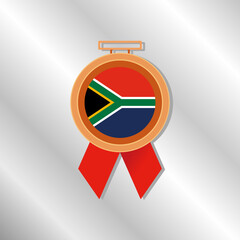Illustration of South Africa flag Template