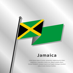Illustration of Jamaica flag Template