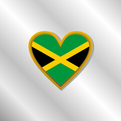 Illustration of Jamaica flag Template