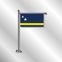 Illustration of Curacao flag Template