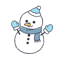 シンプルな雪だるま