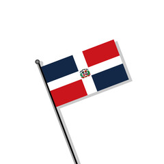 Illustration of Dominican Republic flag Template