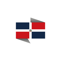 Illustration of Dominican Republic flag Template
