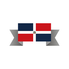 Illustration of Dominican Republic flag Template