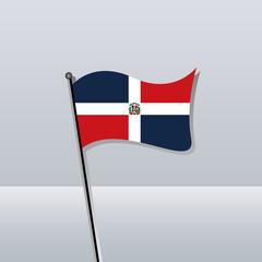 Illustration of Dominican Republic flag Template