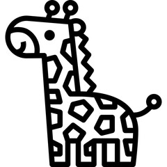 giraffe cartoon outline for decoration, website, web, presentation, printing, banner, logo, poster design, etc.