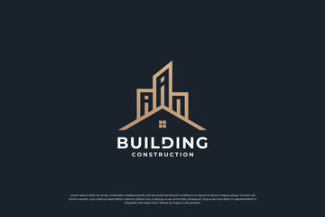 building construction logo design inspiration.