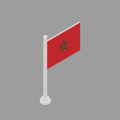 Illustration of Morocco flag Template