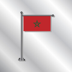 Illustration of Morocco flag Template