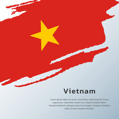 Illustration of Vietnam flag Template
