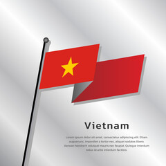 Illustration of Vietnam flag Template