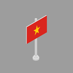 Illustration of Vietnam flag Template