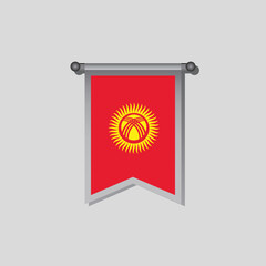 Illustration of Kyrgyzstan flag Template