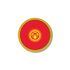 Illustration of Kyrgyzstan flag Template