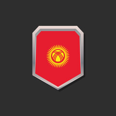 Illustration of Kyrgyzstan flag Template