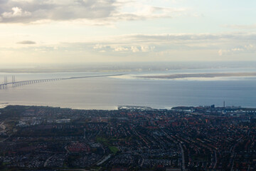 Aerial view of Malmo city Sweden