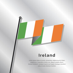 Illustration of Ireland flag Template