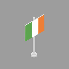 Illustration of Ireland flag Template