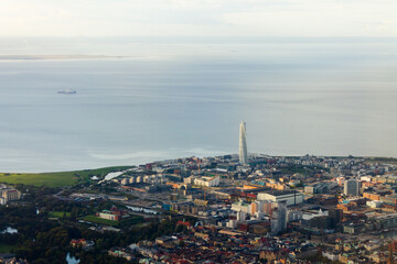 Aerial view of Malmo city Sweden