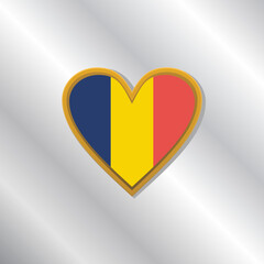 Illustration of Romania flag Template