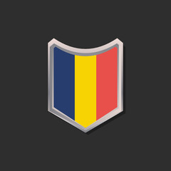 Fototapeta premium Illustration of Romania flag Template
