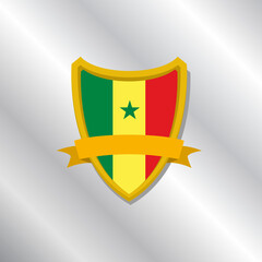Illustration of Senegal flag Template
