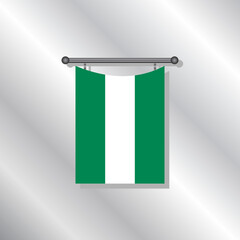 Illustration of Nigeria flag Template