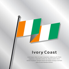 Illustration of Ivory Coast flag Template