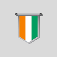 Illustration of Ivory Coast flag Template