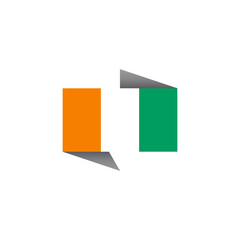 Illustration of Ivory Coast flag Template
