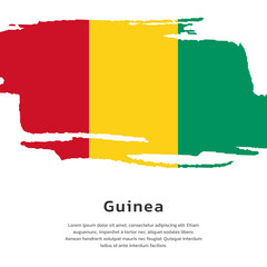 Obraz premium Illustration of Guinea flag Template