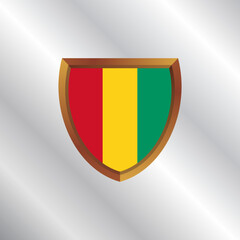 Fototapeta premium Illustration of Guinea flag Template