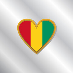 Illustration of Guinea flag Template