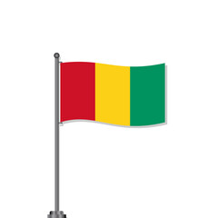 Illustration of Guinea flag Template