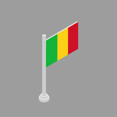 Illustration of Mali flag Template