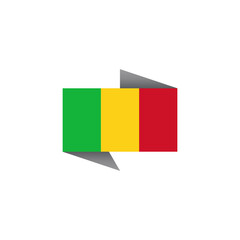 Illustration of Mali flag Template