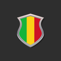 Illustration of Mali flag Template