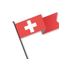 Illustration of Switzerland flag Template