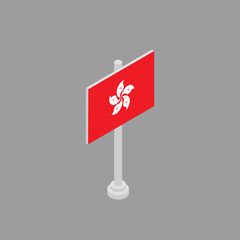 Illustration of Hong Kong flag Template