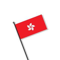 Illustration of Hong Kong flag Template