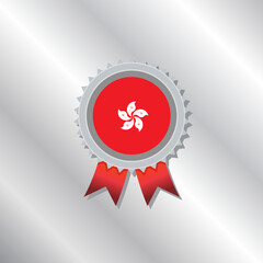 Illustration of Hong Kong flag Template