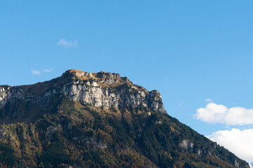 Swiss mountains at the sunset