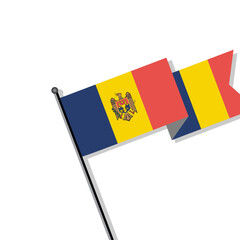 Illustration of Moldova flag Template