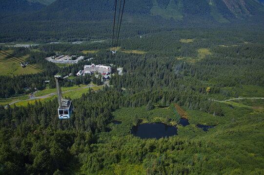 View from Mt.Alyeska Tram at Girdwood in Alaska,United States,North America
