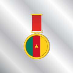 Illustration of Cameroon flag Template