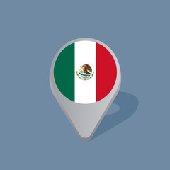 Obraz premium Illustration of Mexico flag Template