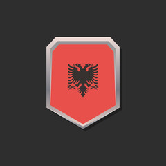 Illustration of Albania flag Template